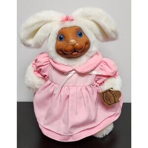 Vintage Robert Raikes Original "53249 Paulette" Wooden Face Doll w/ tags